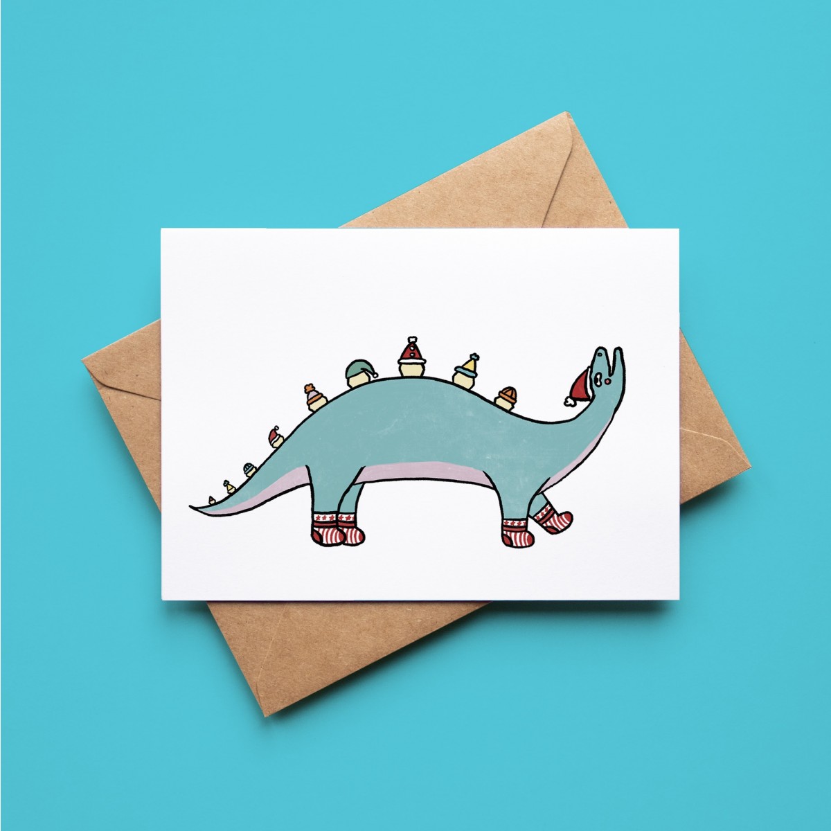 The Naughty District - Lustiges Weihnachtskarten Set »Spirit Animals und Dinos«