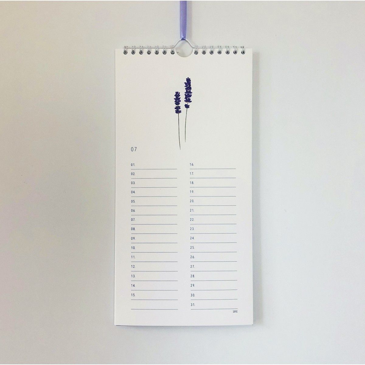 Geburtstagskalender mit Botanikmotiven - SANS.