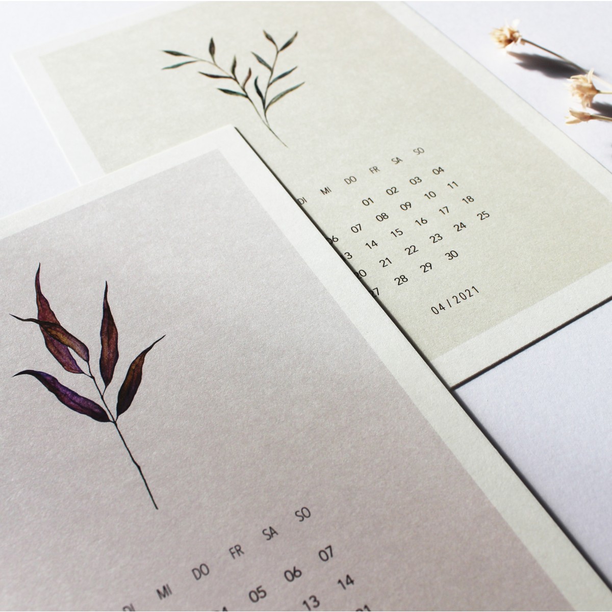 Botanik-Kalender 2022, DIN A4, 
Blumenkalender - SANS.