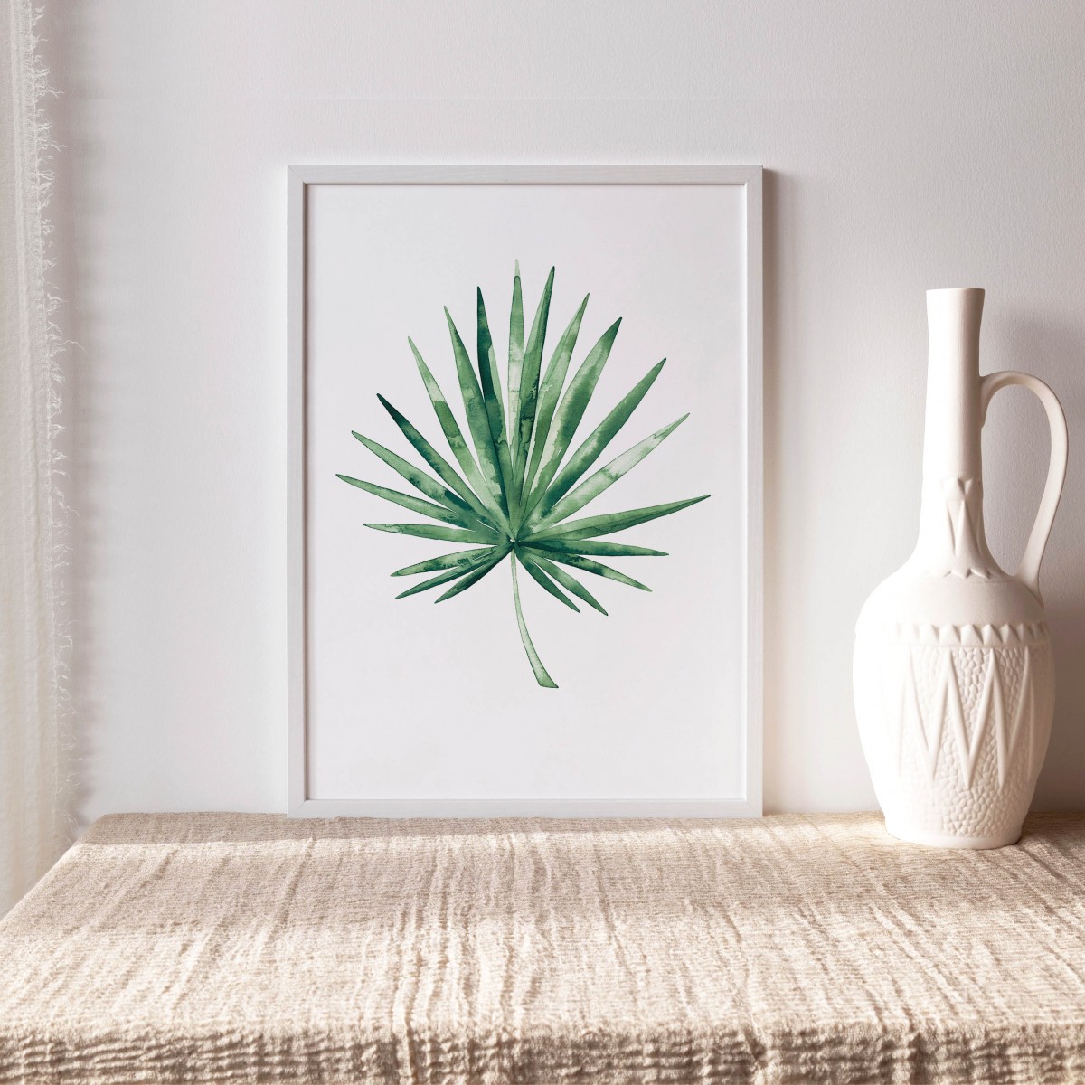 Paperlandscape | 3er Set Aquarell Kunstdrucke "Palmblätter" | Pflanze | Palmblatt | verschiedene Größen
