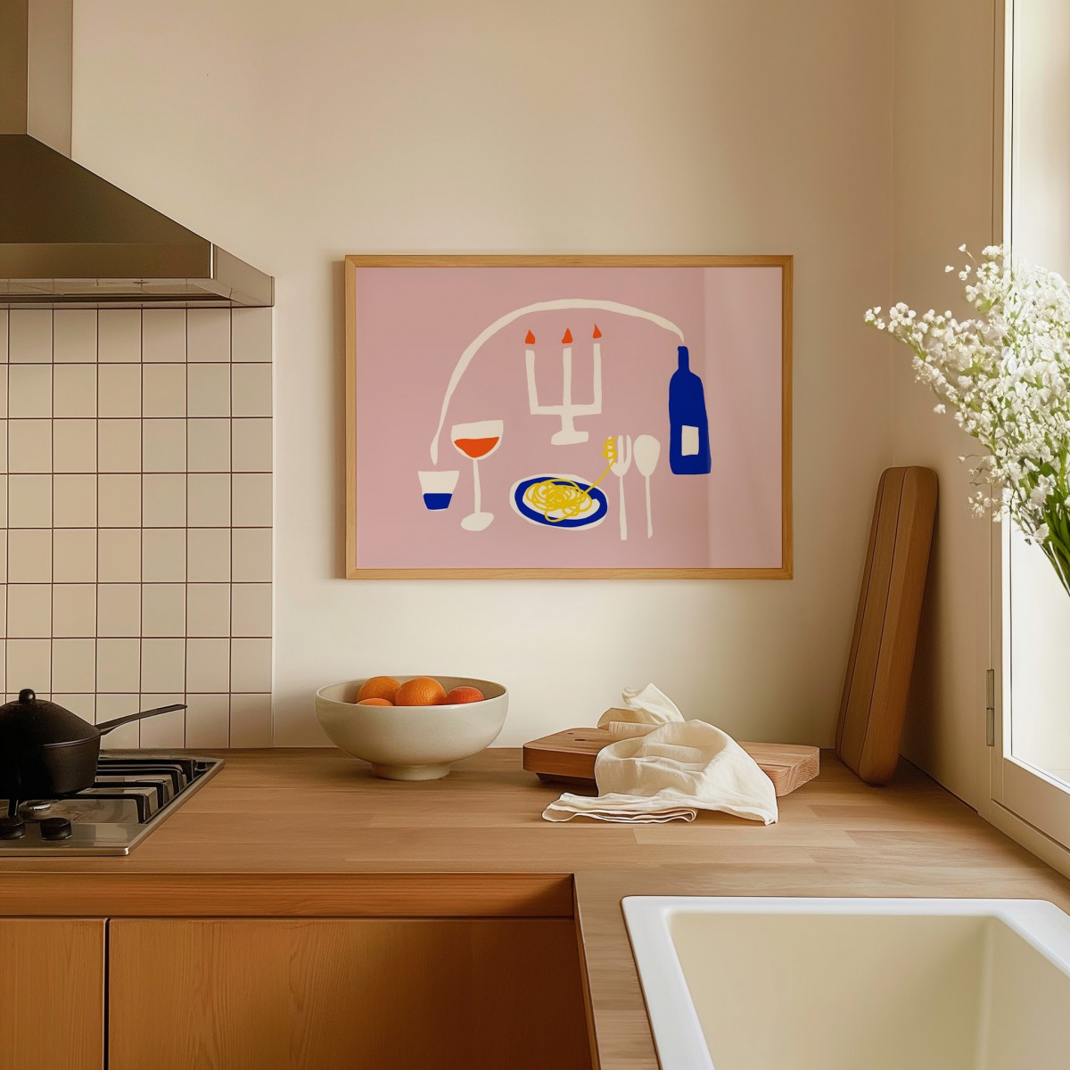Pasta Dinner Food & Kitchen Poster
