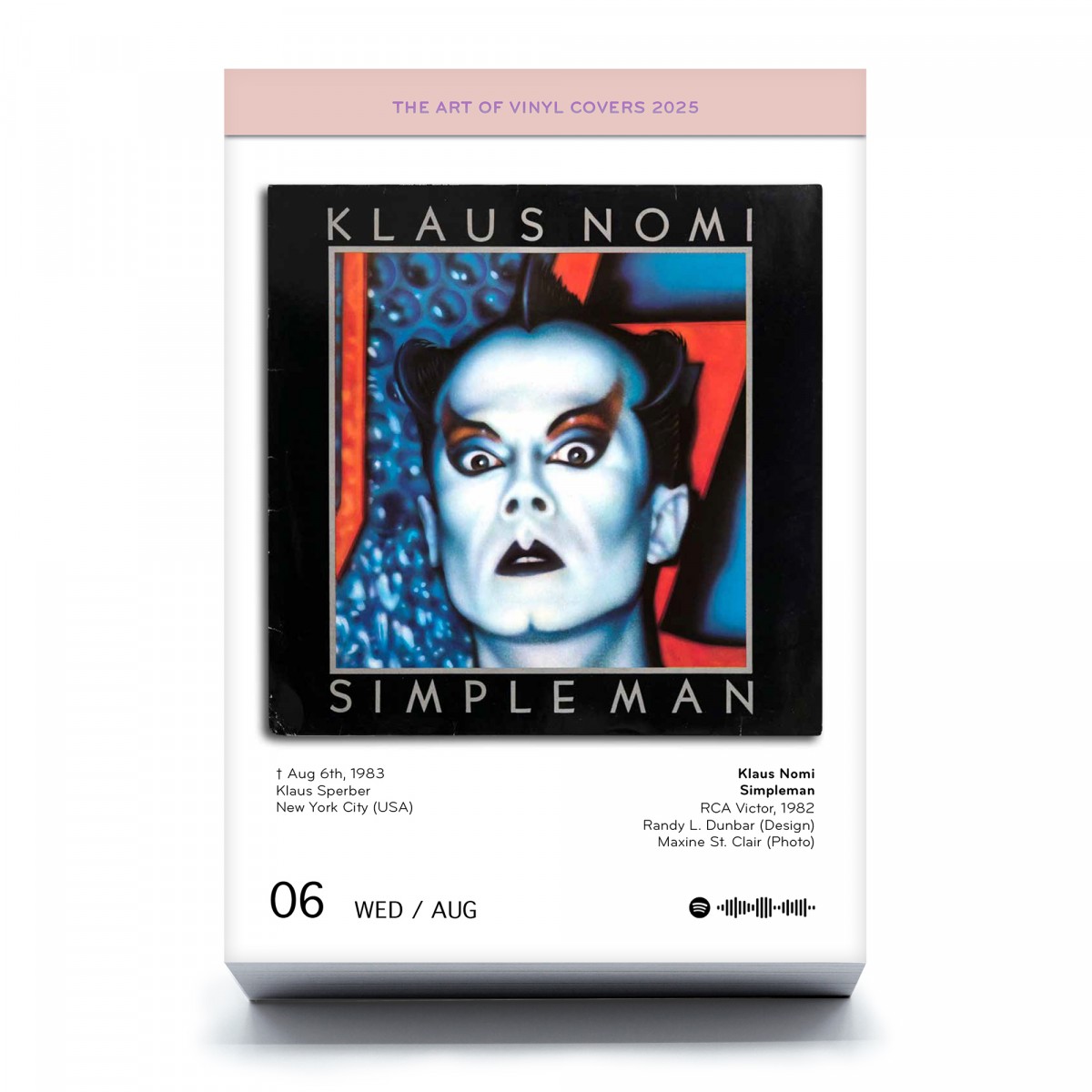 The Art of Vinyl Covers 2025 Kalender (Foto-Abreißkalender)