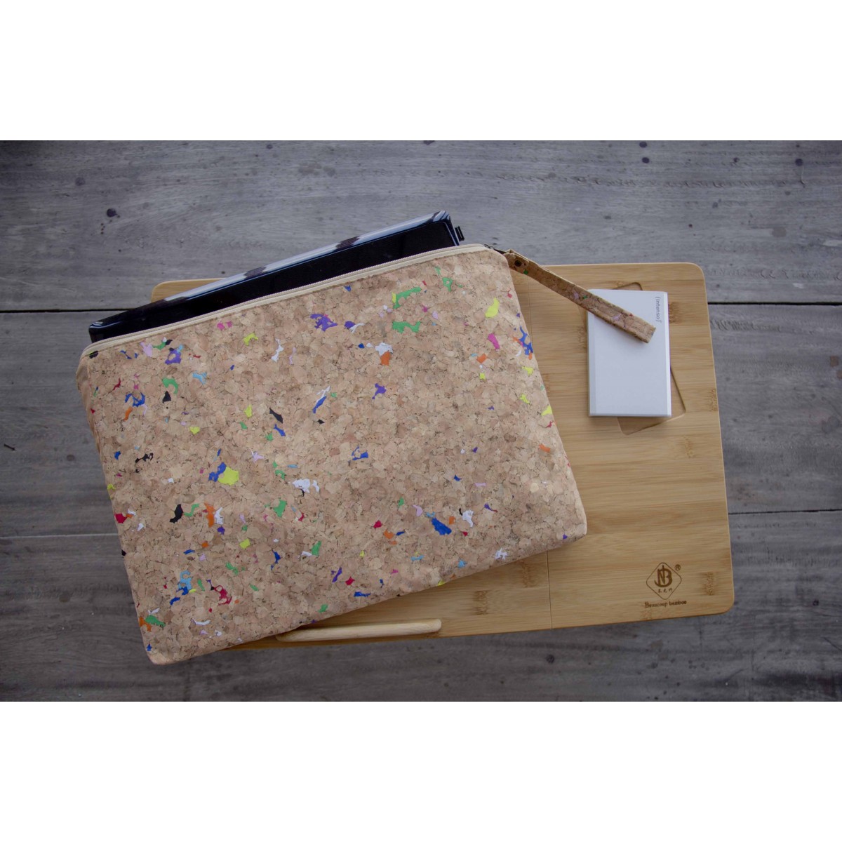 Laptop Case 15 " - 16 " Zoll aus Kork, Laptop Hülle, Tasche für MacBook und Notebook, handmade & vegan (Colour)