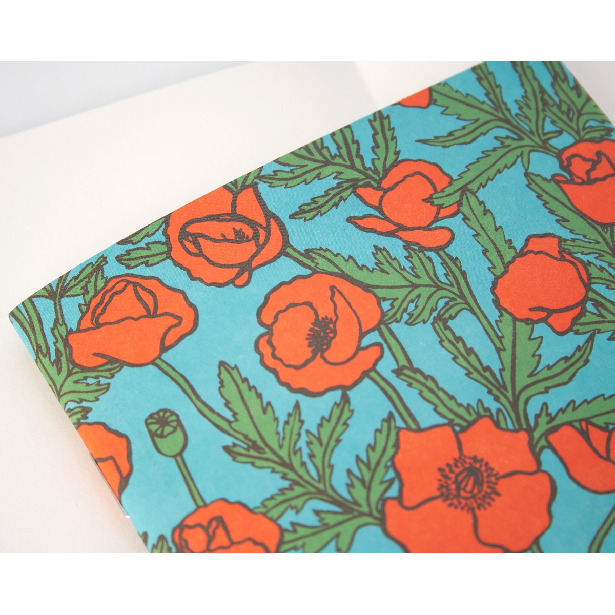 Notizheft A6 mit Mohnmuster // Papaya paper products