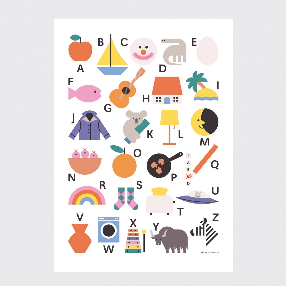 Poster Alphabet (deutsch/englisch) Format DIN A3 – Julia Matzke