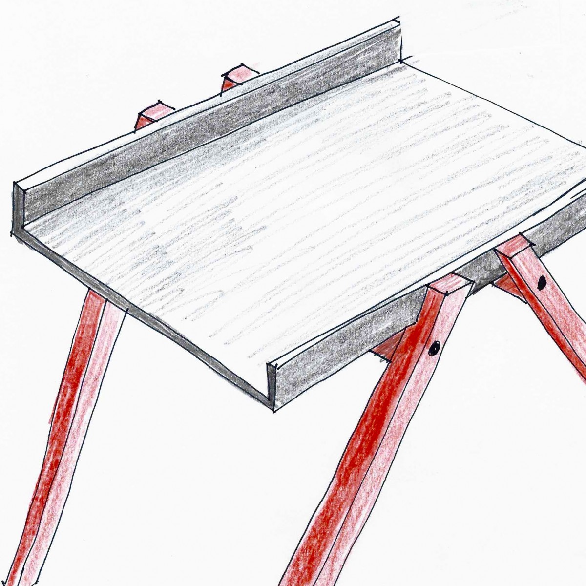 Tablett-Tische als Paar Tablett-Tische als Paar