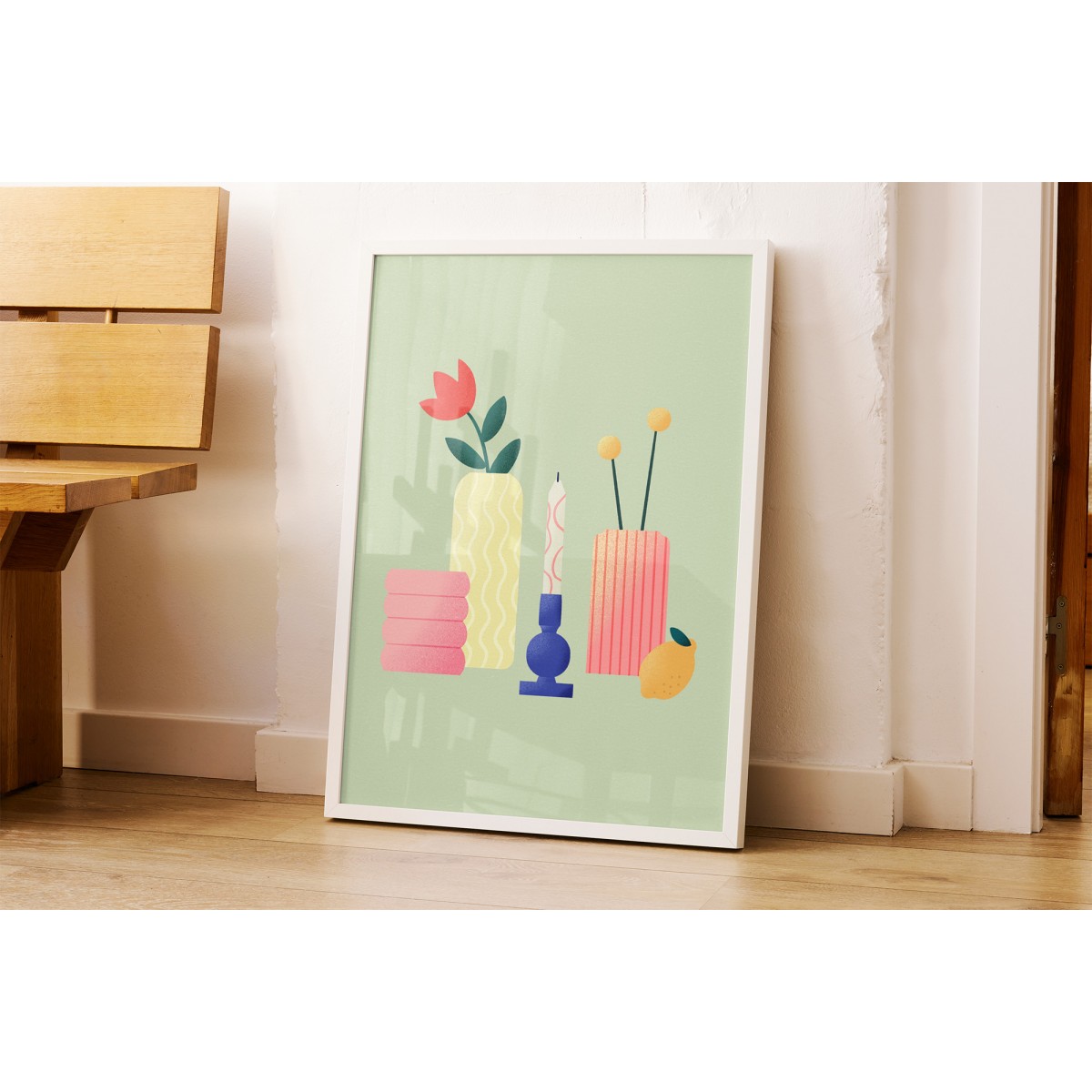 Grünes Stillleben / Print A4, A5 / Svea Hansohn Illustration