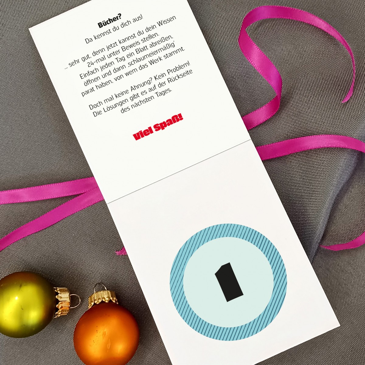 Schlaumeier-Adventskalender „Bücher“ – 24 Rätsel für Buchliebhaber