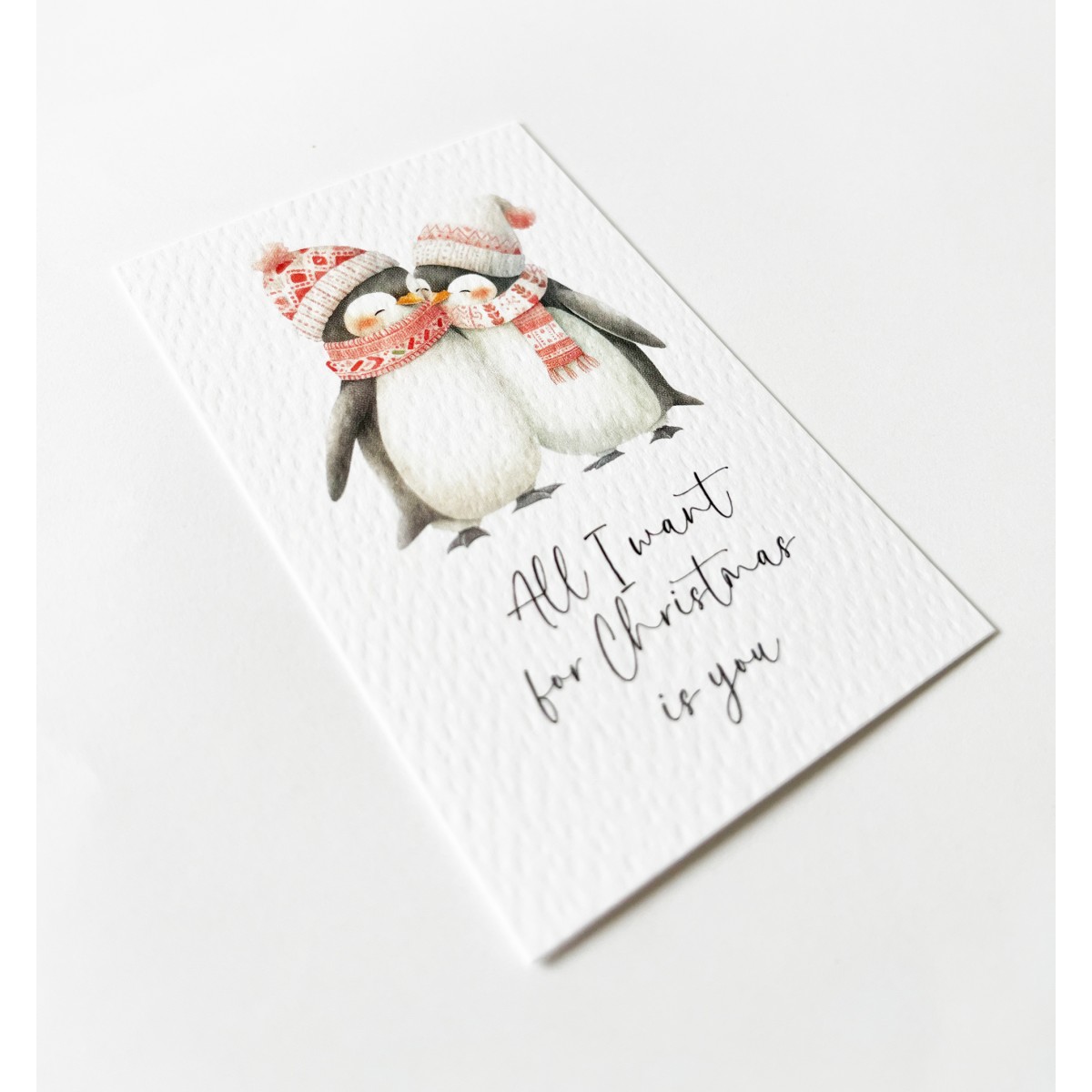 Weihnachtskarten Aquarell Motive auf Strukturpapier 300g 85x55mm kleine Karten / Geschenkanhänger für Weihnachtsgrüße