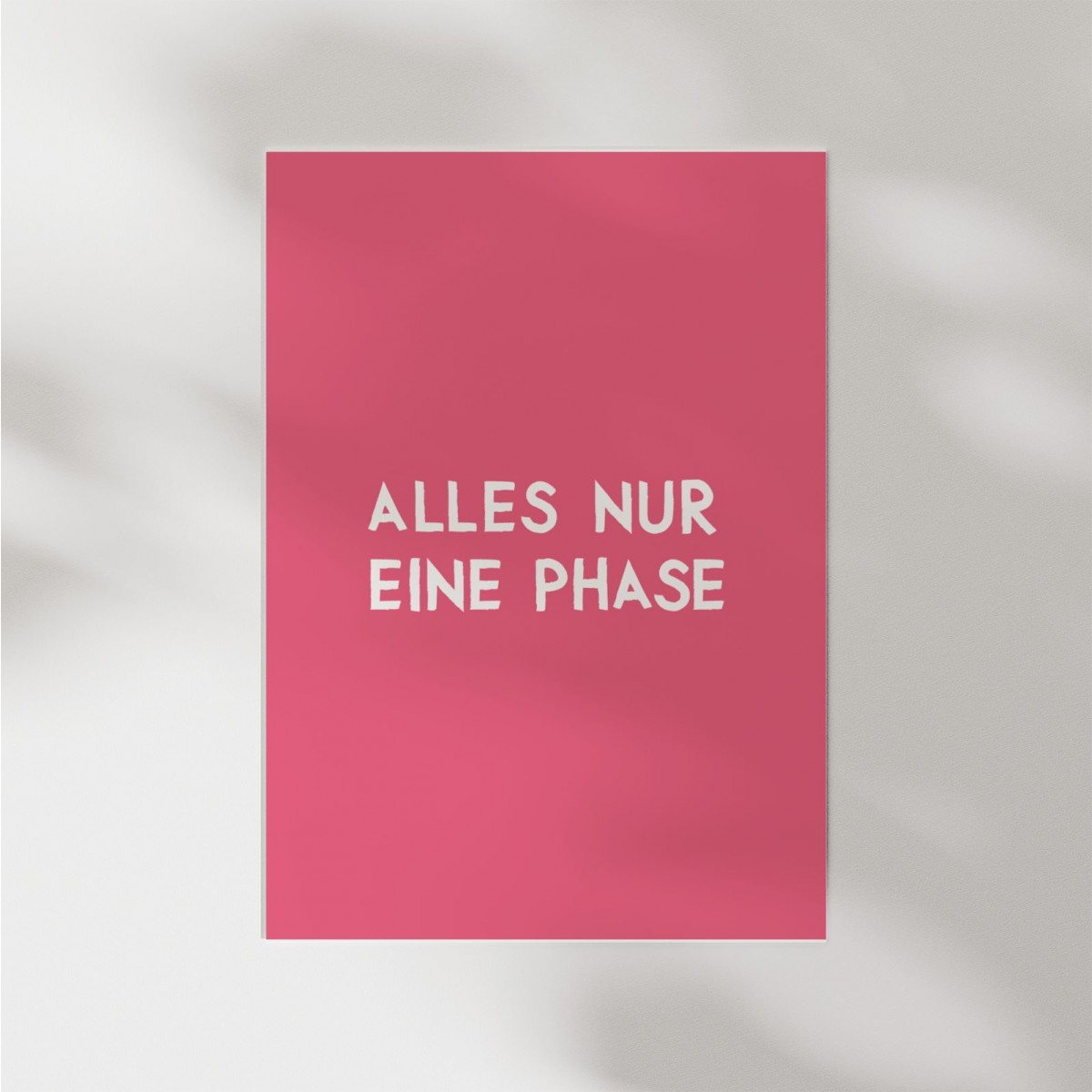 vonSUSI Fine Art Poster "Phase" in rosa, Din A4-A1