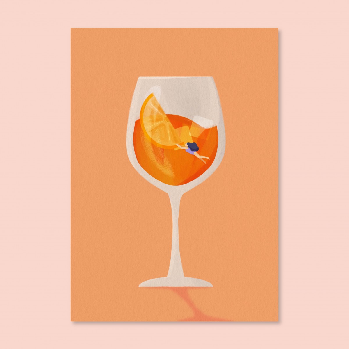 Aperolglas – Kunstprint A4, A5