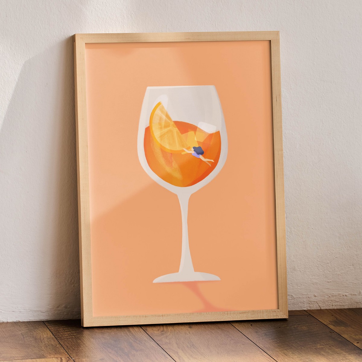 Aperolglas – Kunstprint A4, A5