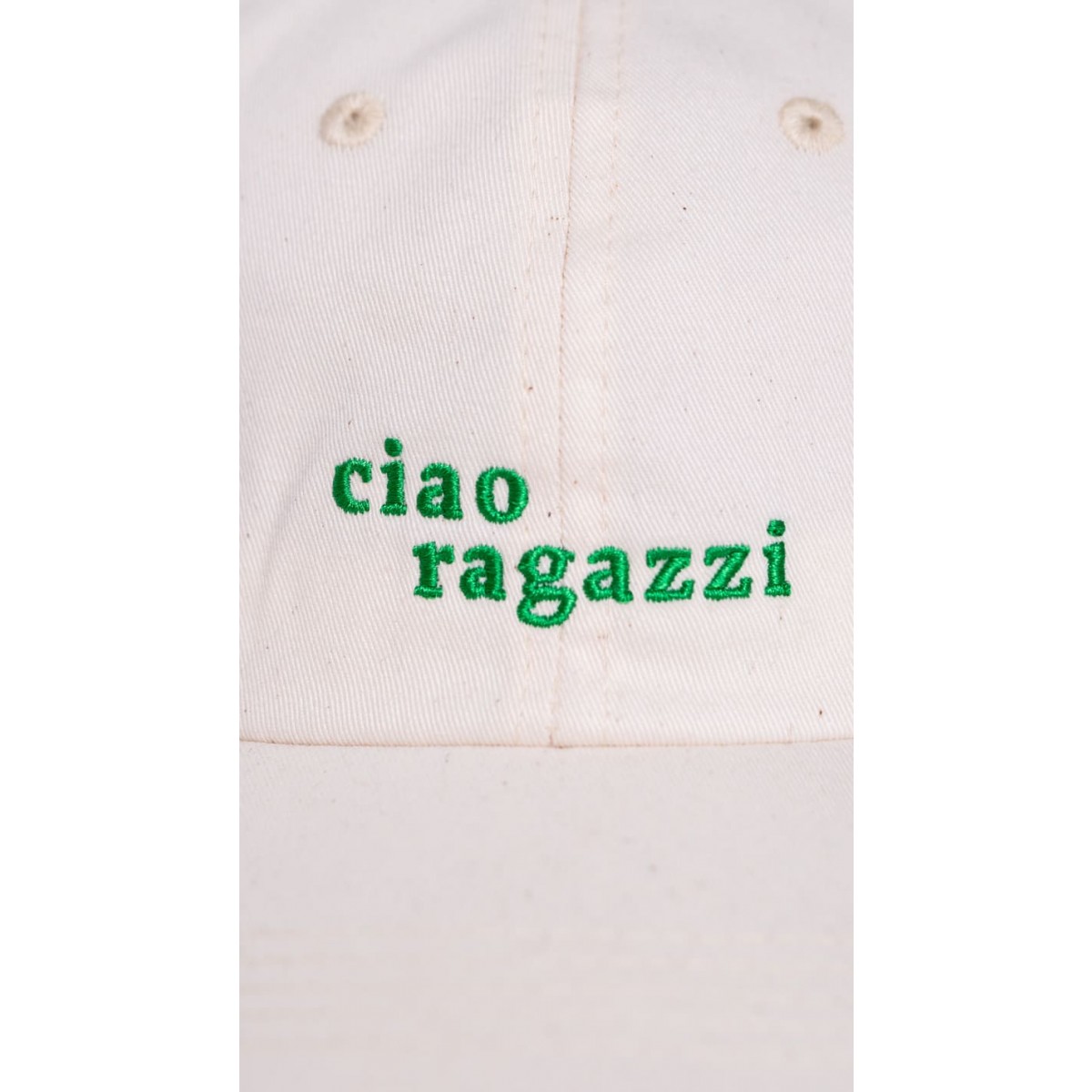 ciao ragazzi Premium Dad Cap - beige & green - arrel