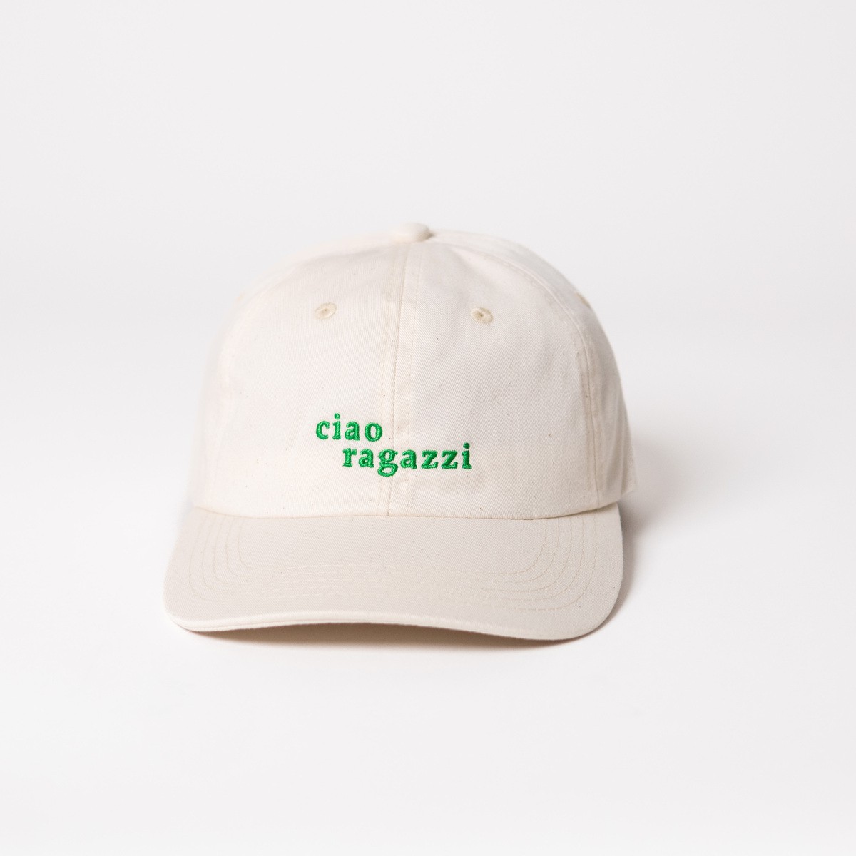 ciao ragazzi Premium Dad Cap - beige & green - arrel