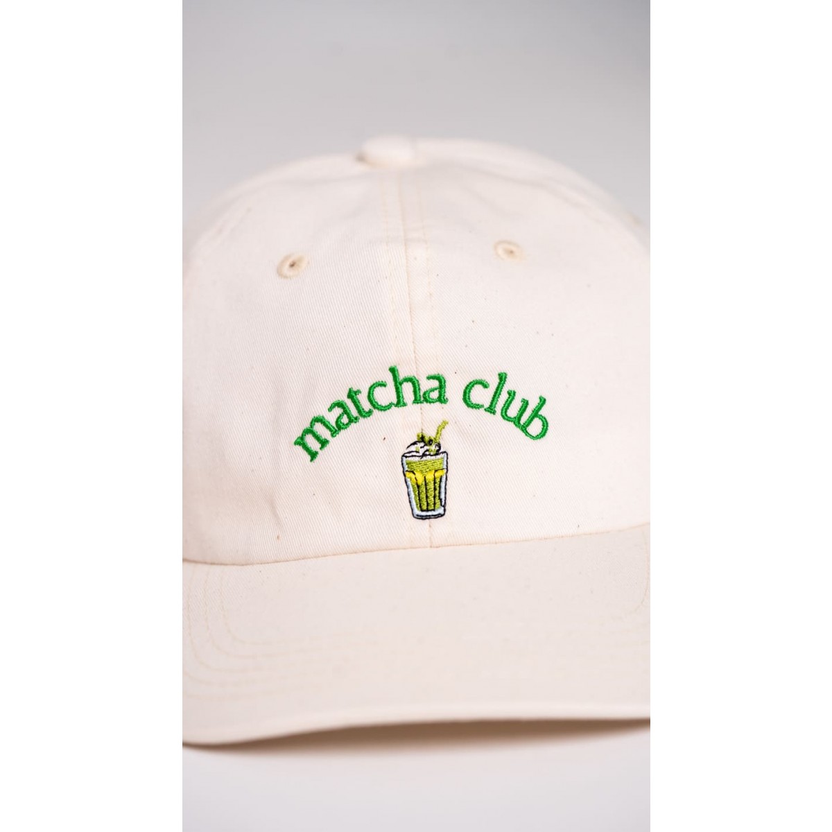 Matcha Club Premium Dad Cap - beige & green - arrel