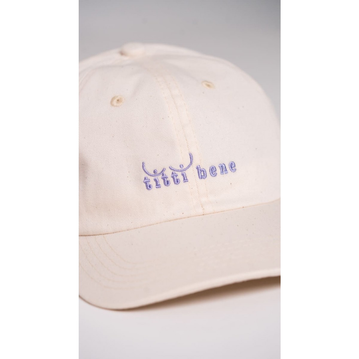 titti bene Premium Dad Cap - beige & lavender - arrel