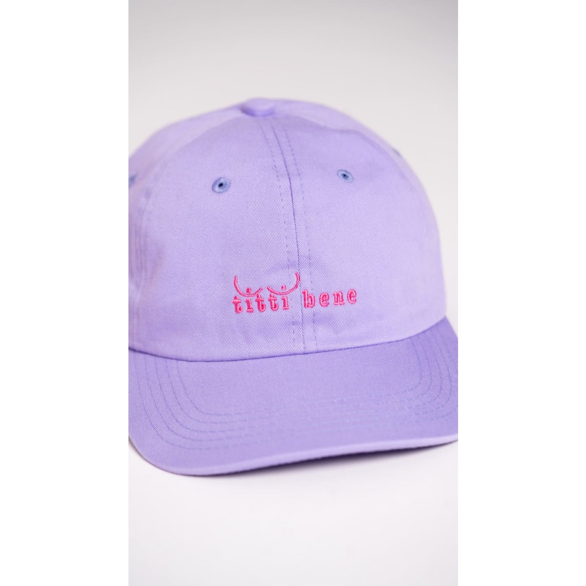 titti bene Premium Dad Cap - lila & pink - arrel