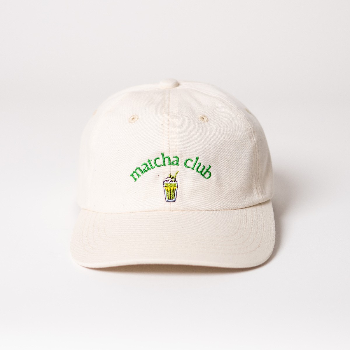 Matcha Club Premium Dad Cap - beige & green - arrel