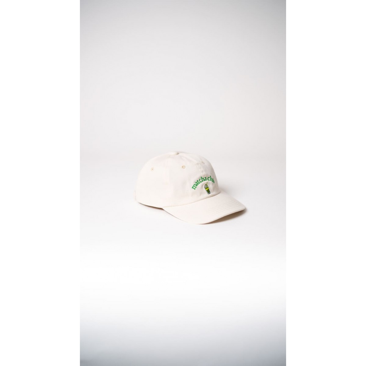 Matcha Club Premium Dad Cap - beige & green - arrel