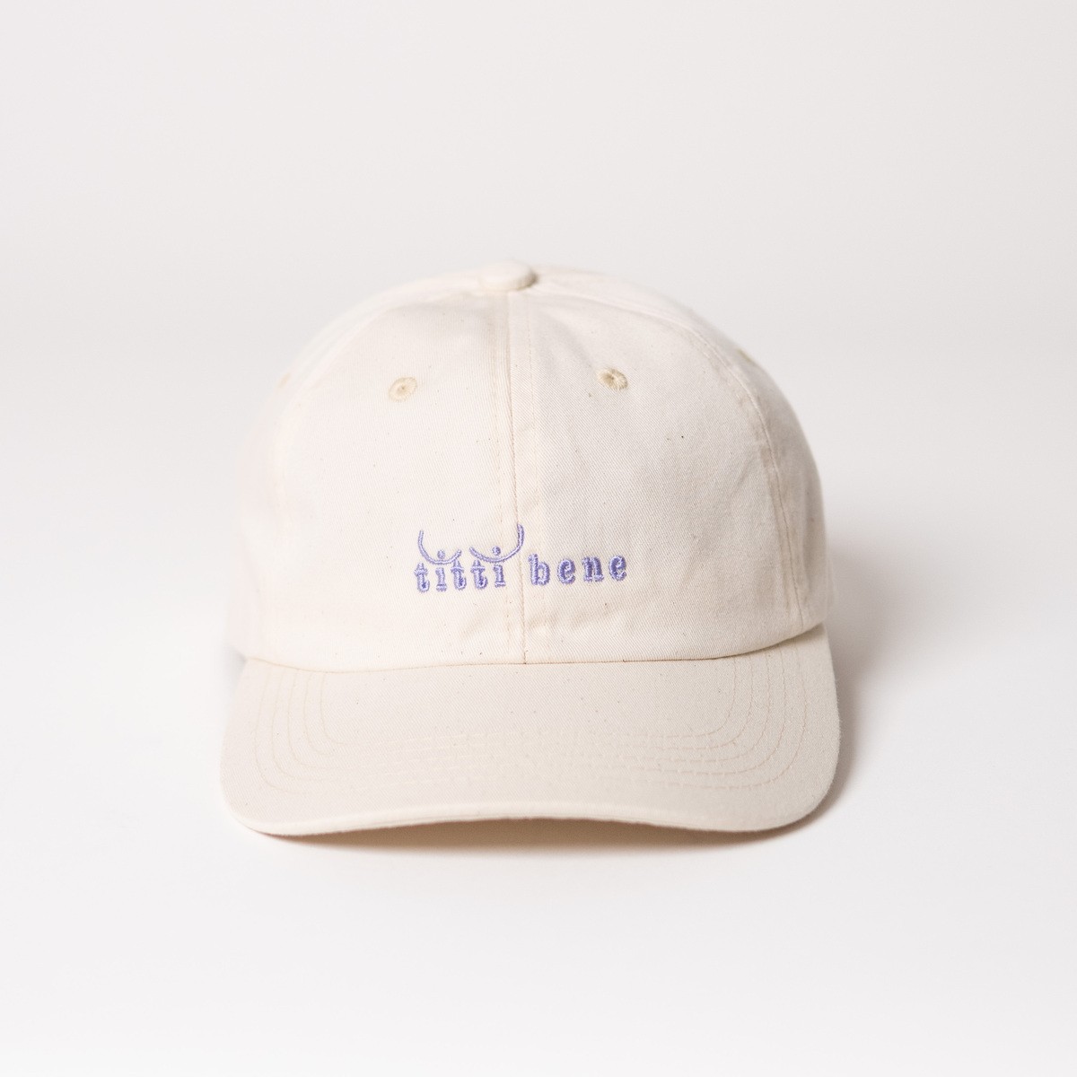 titti bene Premium Dad Cap - beige & lavender - arrel