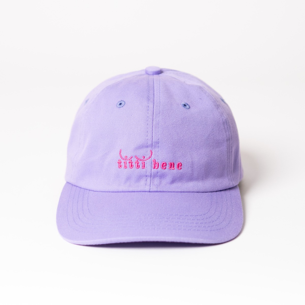 titti bene Premium Dad Cap - lila & pink - arrel