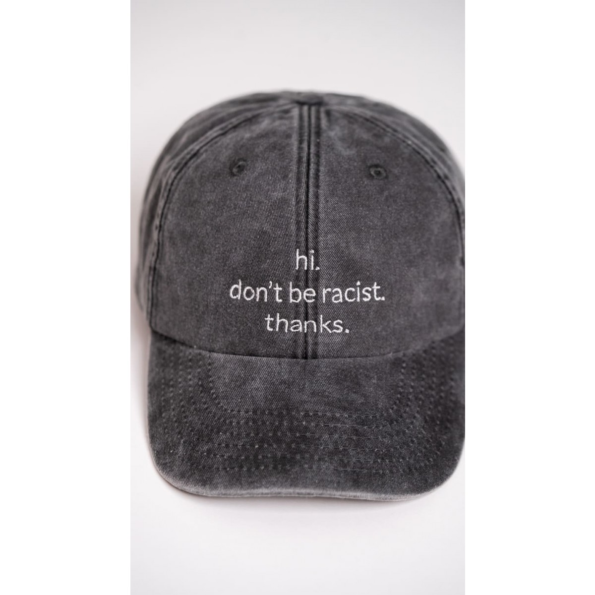hi. don't be racist. thanks. Dad Cap - vintage black & grey - arrel