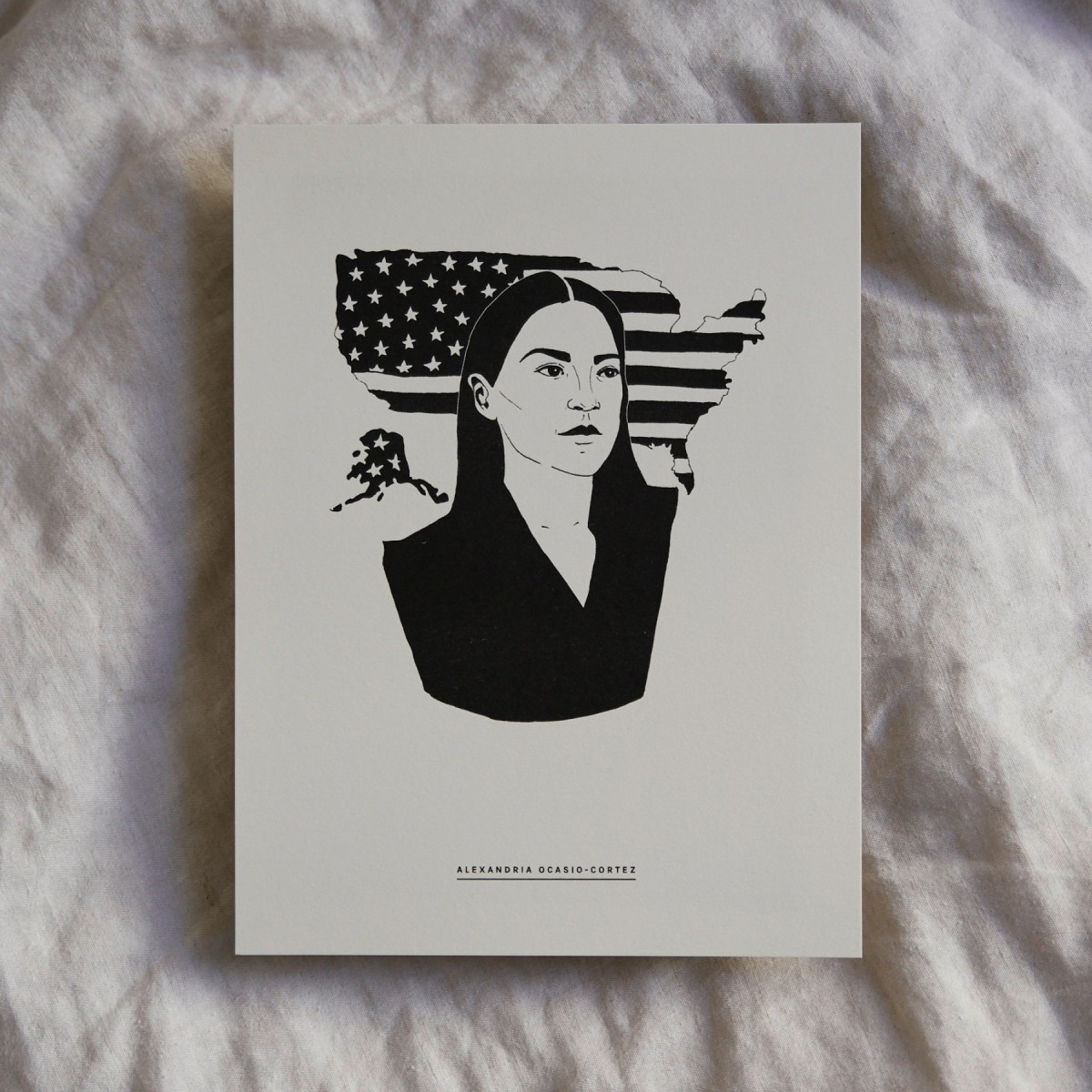 Alexandria Ocasio-Cortez – Art Print – Inspiring women in history Edition (schleunbertxlinus)