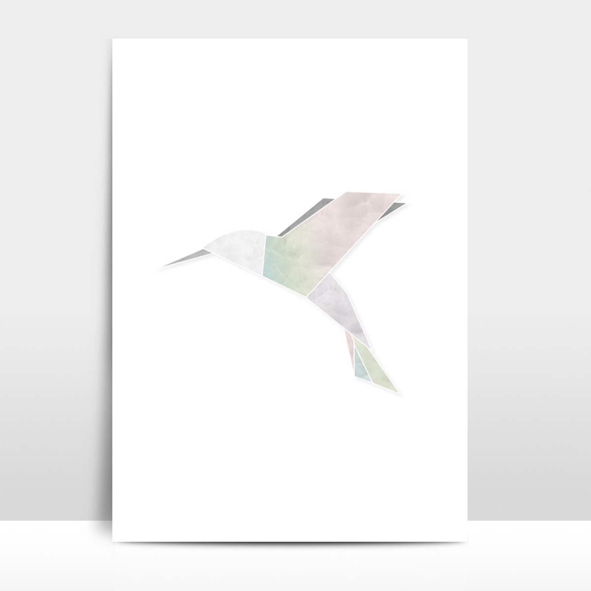 Amy & Kurt Berlin A3 Artprint "Origami Kolibri"