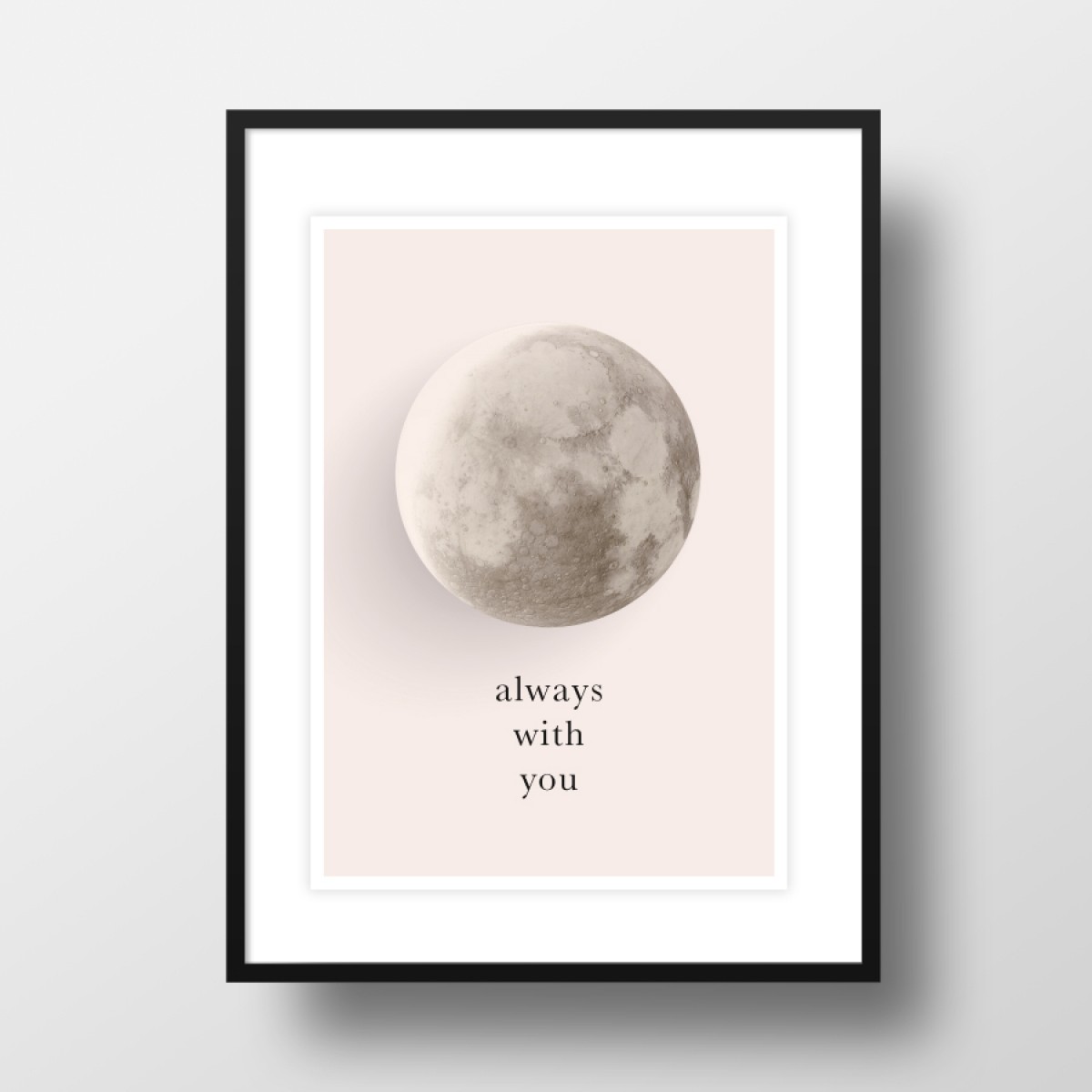 Amy & Kurt Berlin A4 Artprint "Mond - always with you"