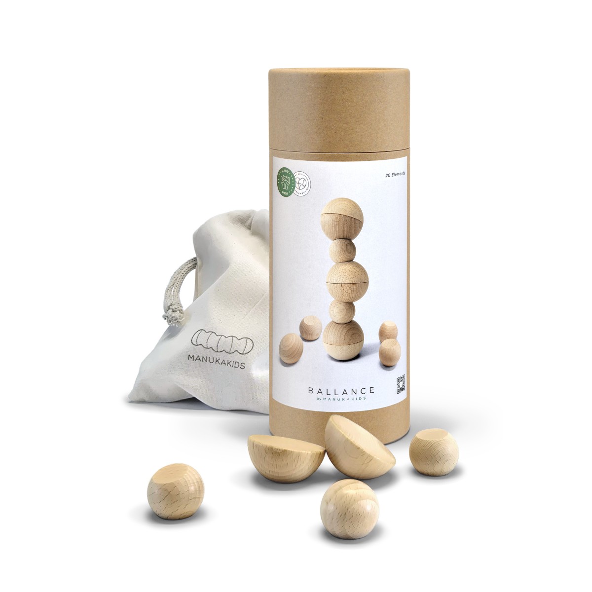 BALLANCE (XL) - Entdecke die Schwerkraft! Kreative Stapelsteine für Kinder und Erwachsene. (Set mit 20 Teilen)