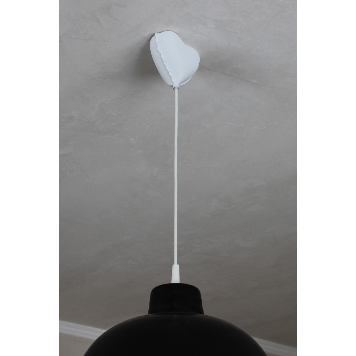 canopie® - Lampenbaldachin - Ballonherz Gipsweiß