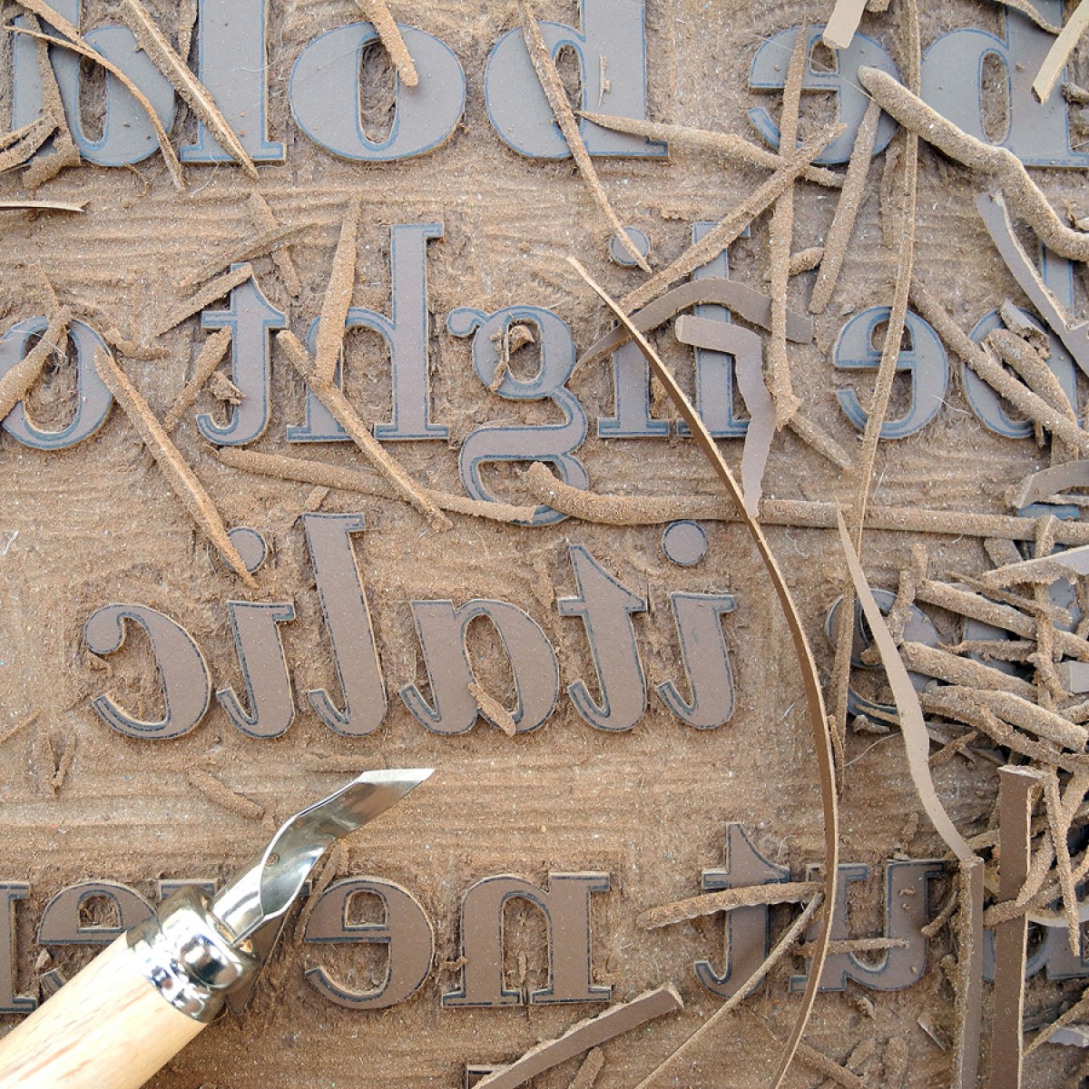 Handgefertigter Linoldruck »Be bold, be light or be italic but never regular«, (DIN A4), Limited Edition