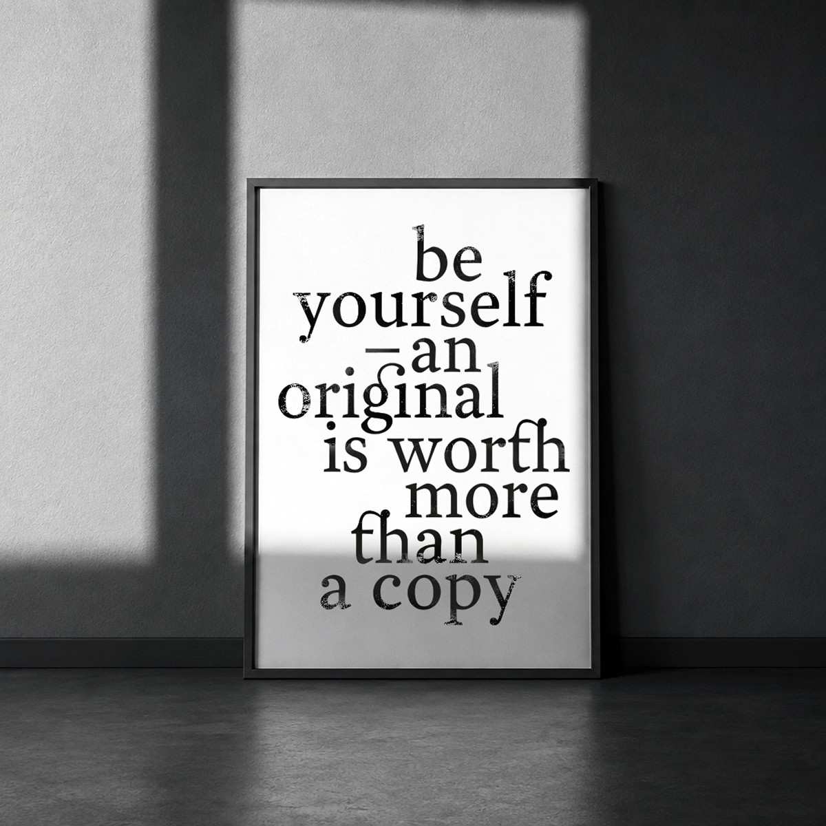 Handgefertigter Linoldruck »Be yourself …« Limited Edition