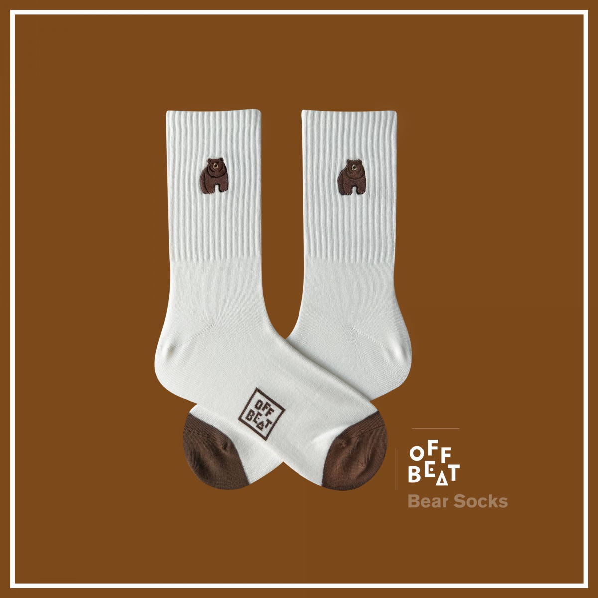 Gerippte Bär Socken von Offbeat