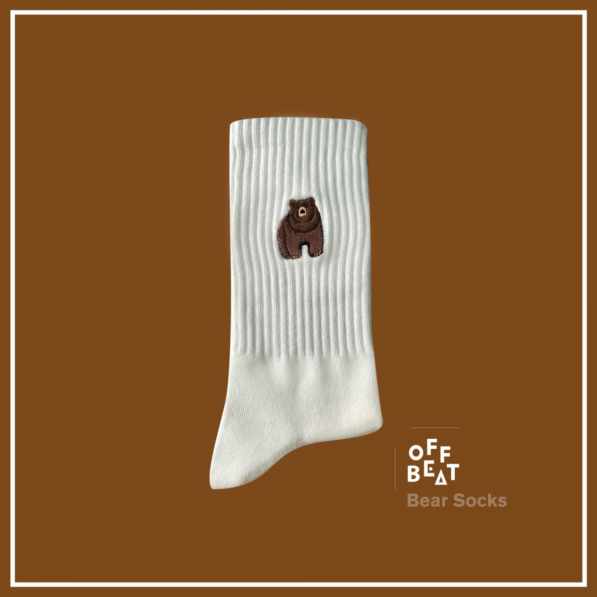 Gerippte Bär Socken von Offbeat