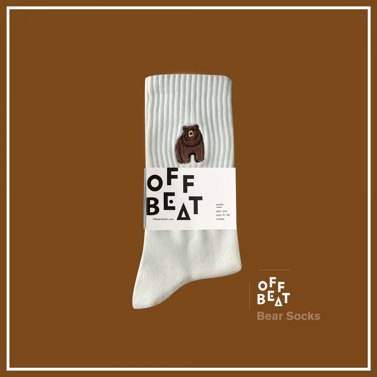 Gerippte Bär Socken von Offbeat