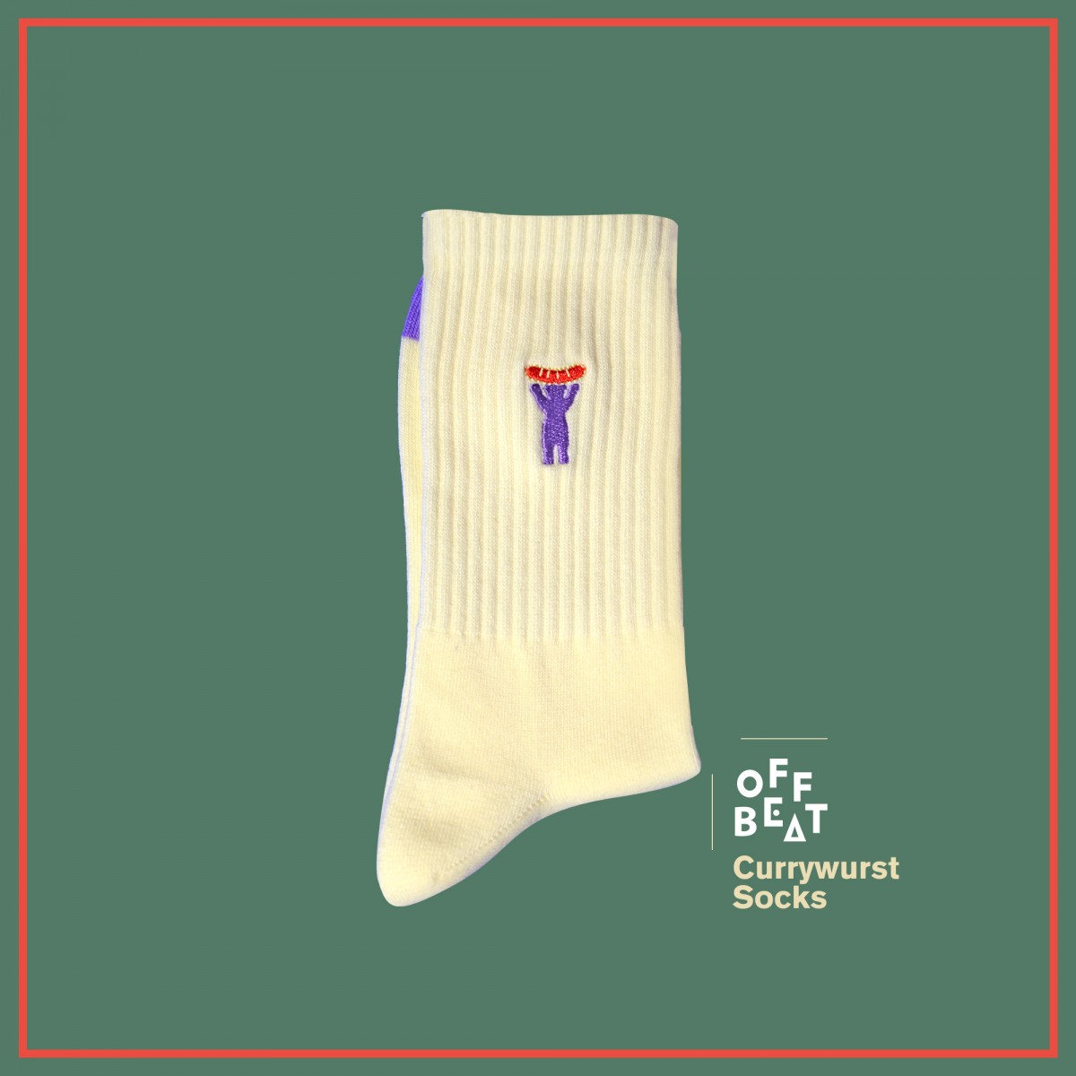 Gerippte Berlin Bear Socken von Offbeat