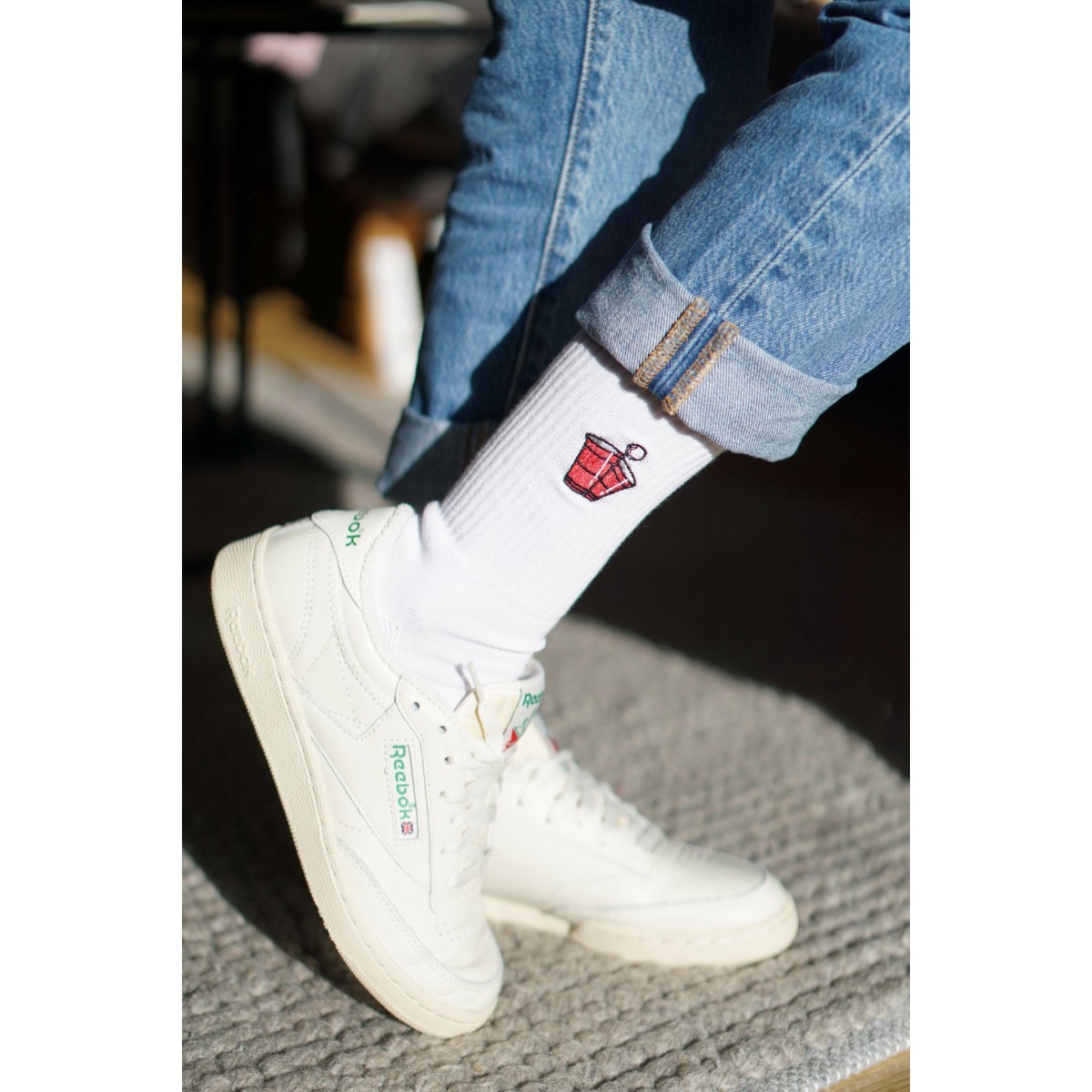 Beerpong | Bestickter Bio Baumwoll Socken