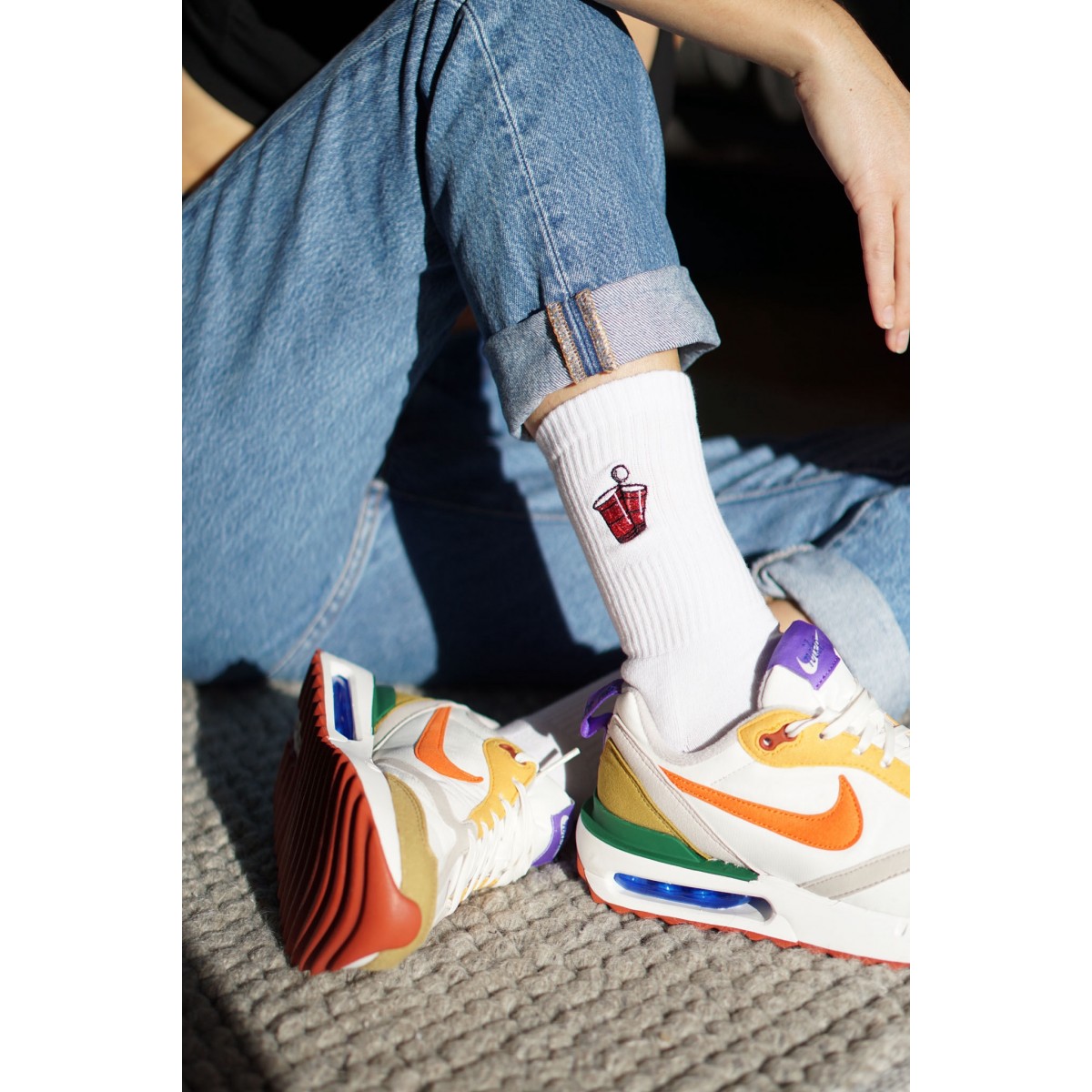 Beerpong | Bestickter Bio Baumwoll Socken