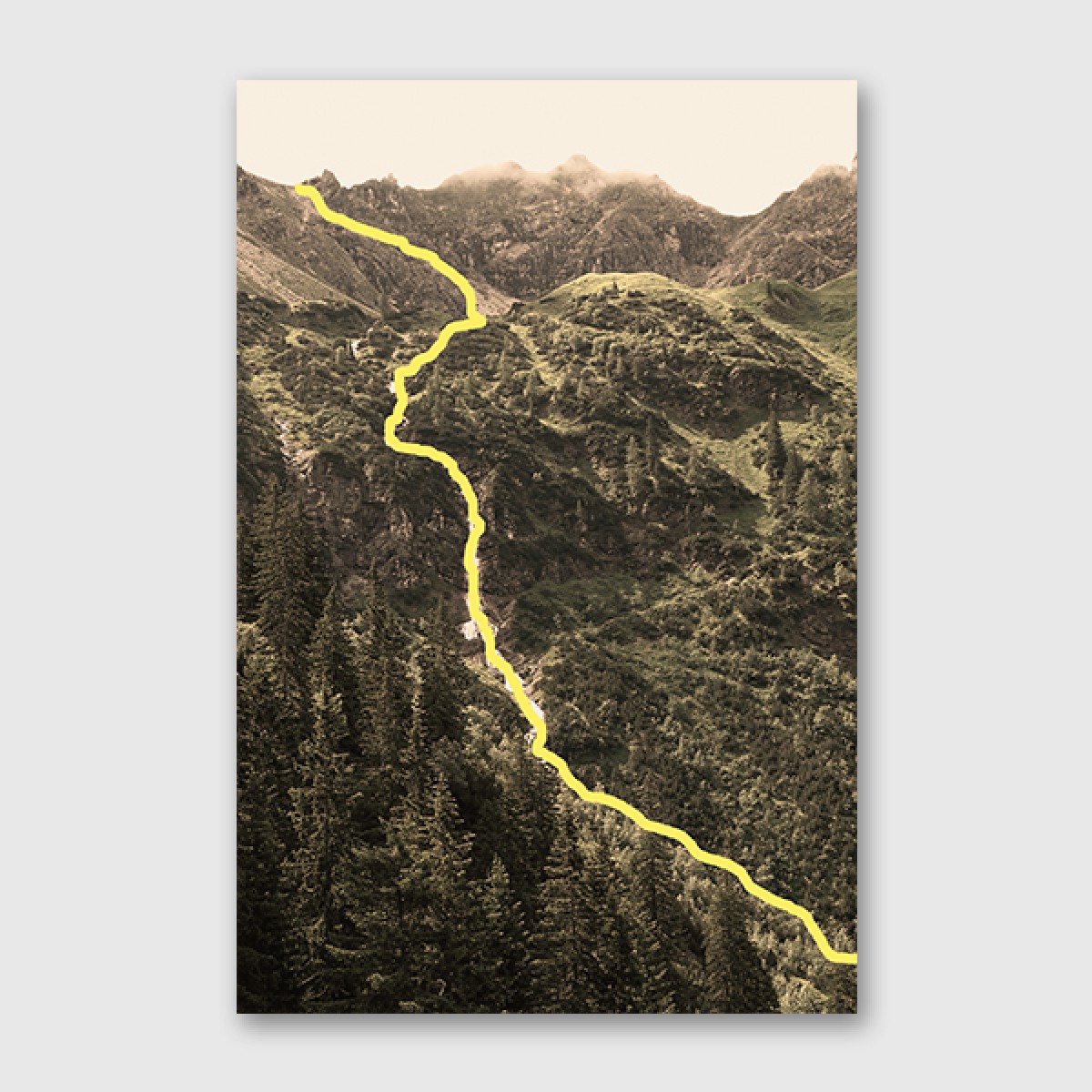 ZEITLOOPS "Bergfluss", Posterprint, 40x60 cm