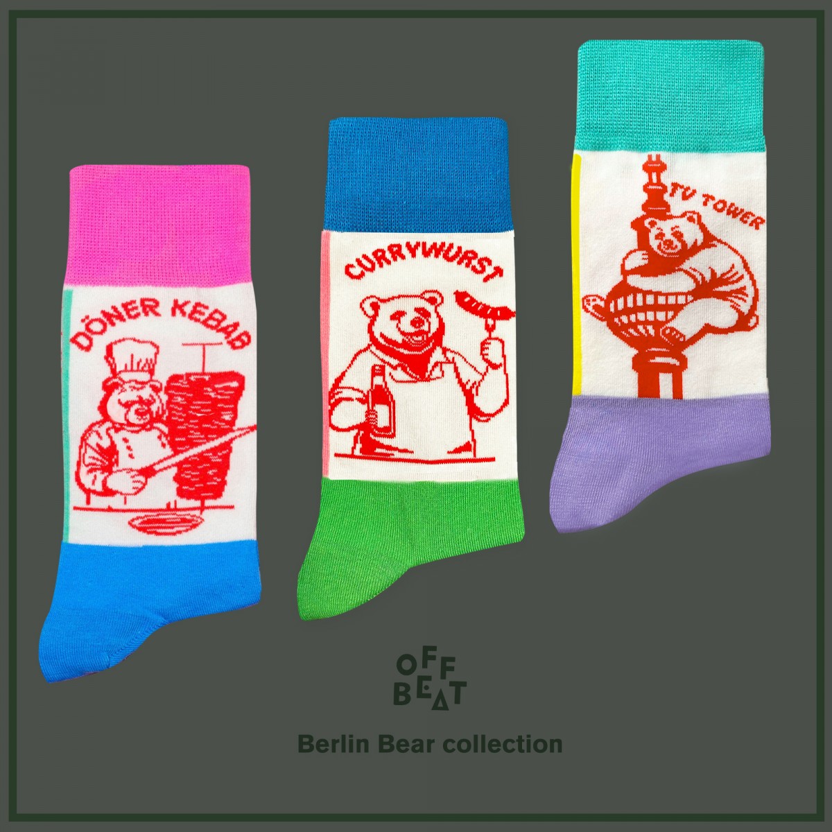 Berlin Bear hugging TV tower von Offbeat