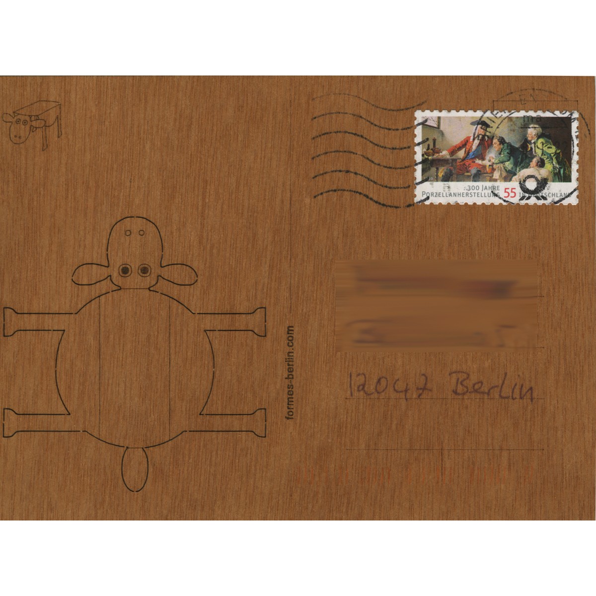 formes Berlin Schaf-Karten - 6 Postkarten aus Holz