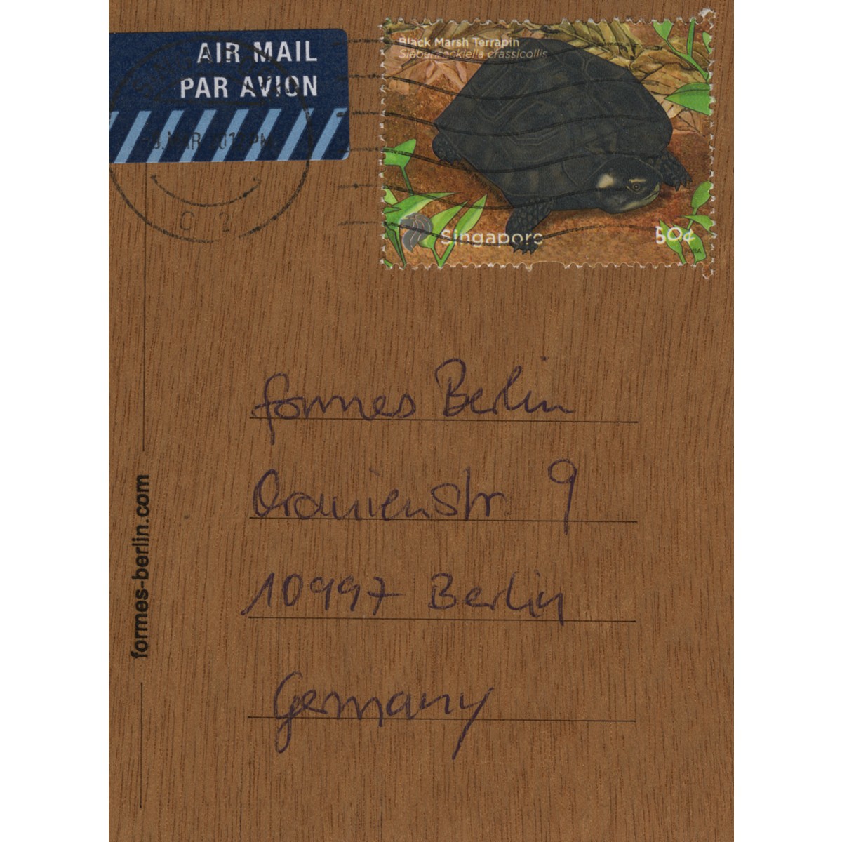 formes Berlin Kolibri-Karte - 6 Postkarten aus Holz