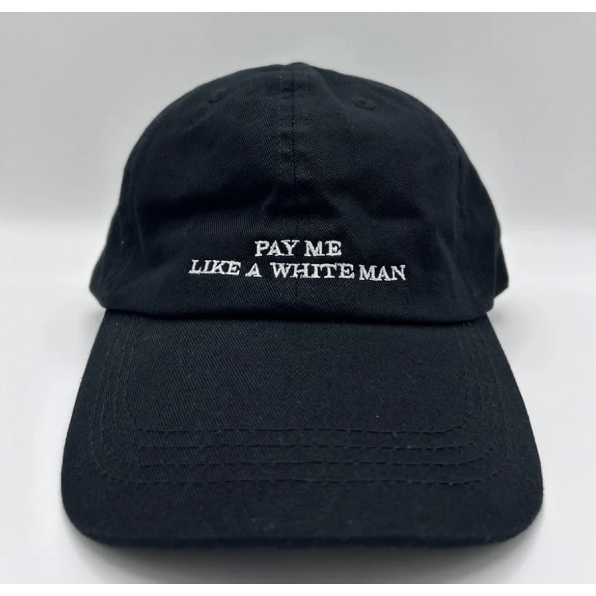 PAY ME LIKE A WHITE MAN - Unisex Dad Cap in Black & White - arrel