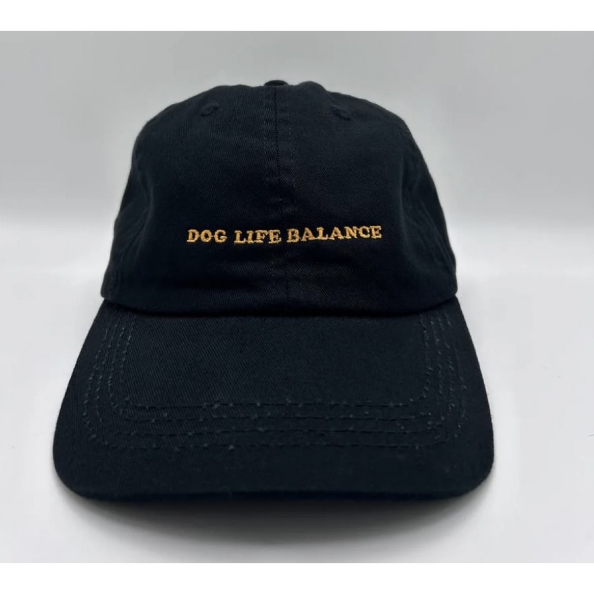 DOG LIFE BALANCE - Unisex Dad Cap in Black & Orange - arrel