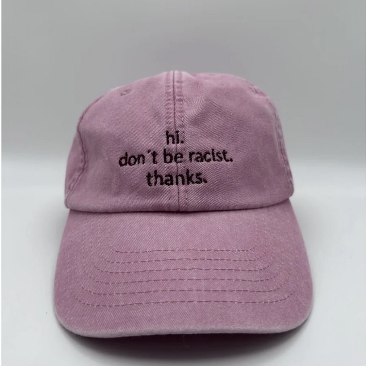 hi. don't be racist. thanks. in Vintage Pink & Berry - Unisex Dad Cap - arrel