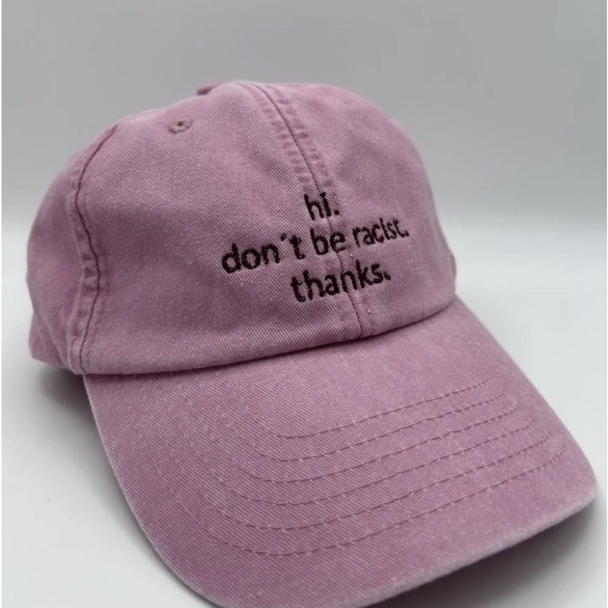 hi. don't be racist. thanks. in Vintage Pink & Berry - Unisex Dad Cap - arrel