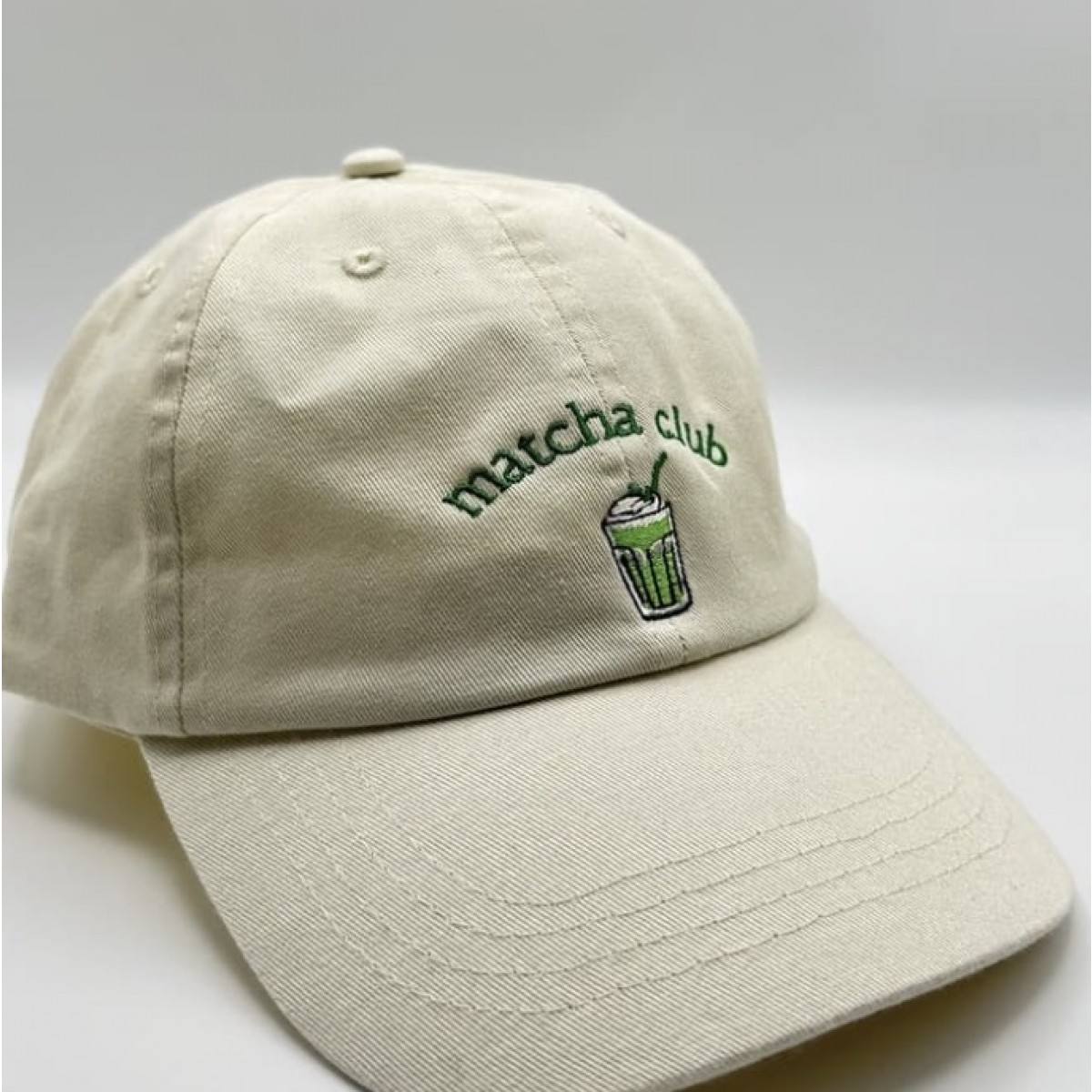 matcha club - Unisex Dad Cap in Cream & Matcha Green - arrel