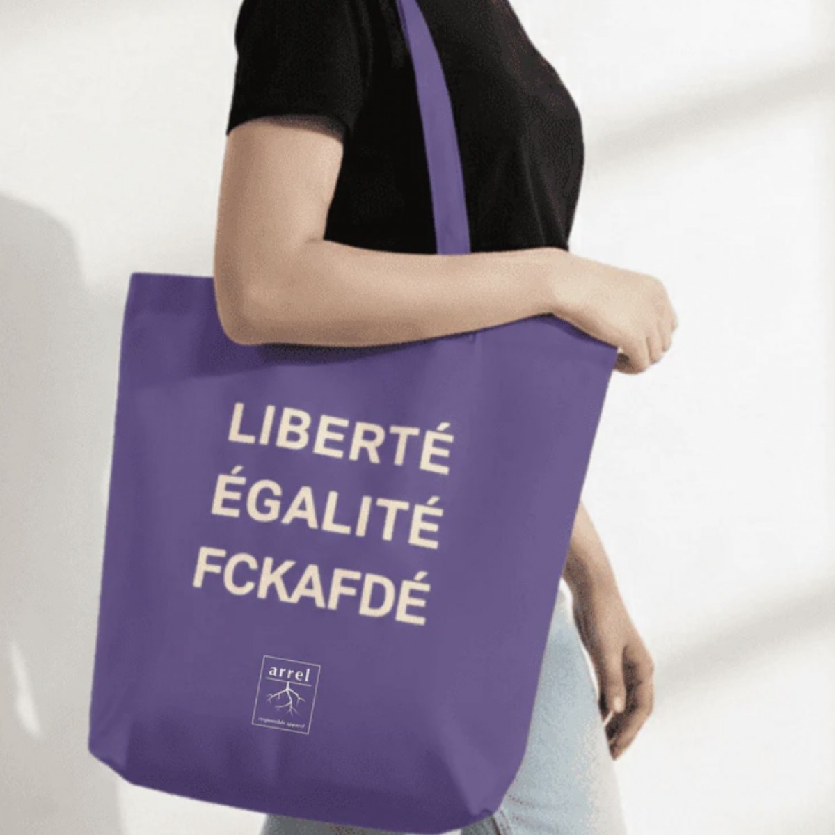 FCKAFDÉ Premium Tote Bag - Lila & Cream