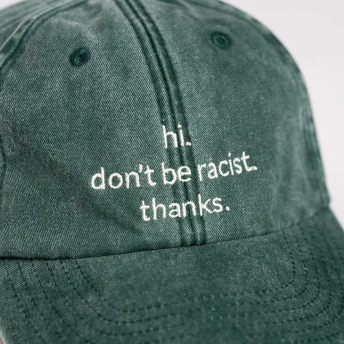 hi. don't be racist. thanks. Dad Cap - Vintage Green & Cream - arrel